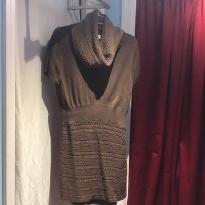 Brown sweater dress
